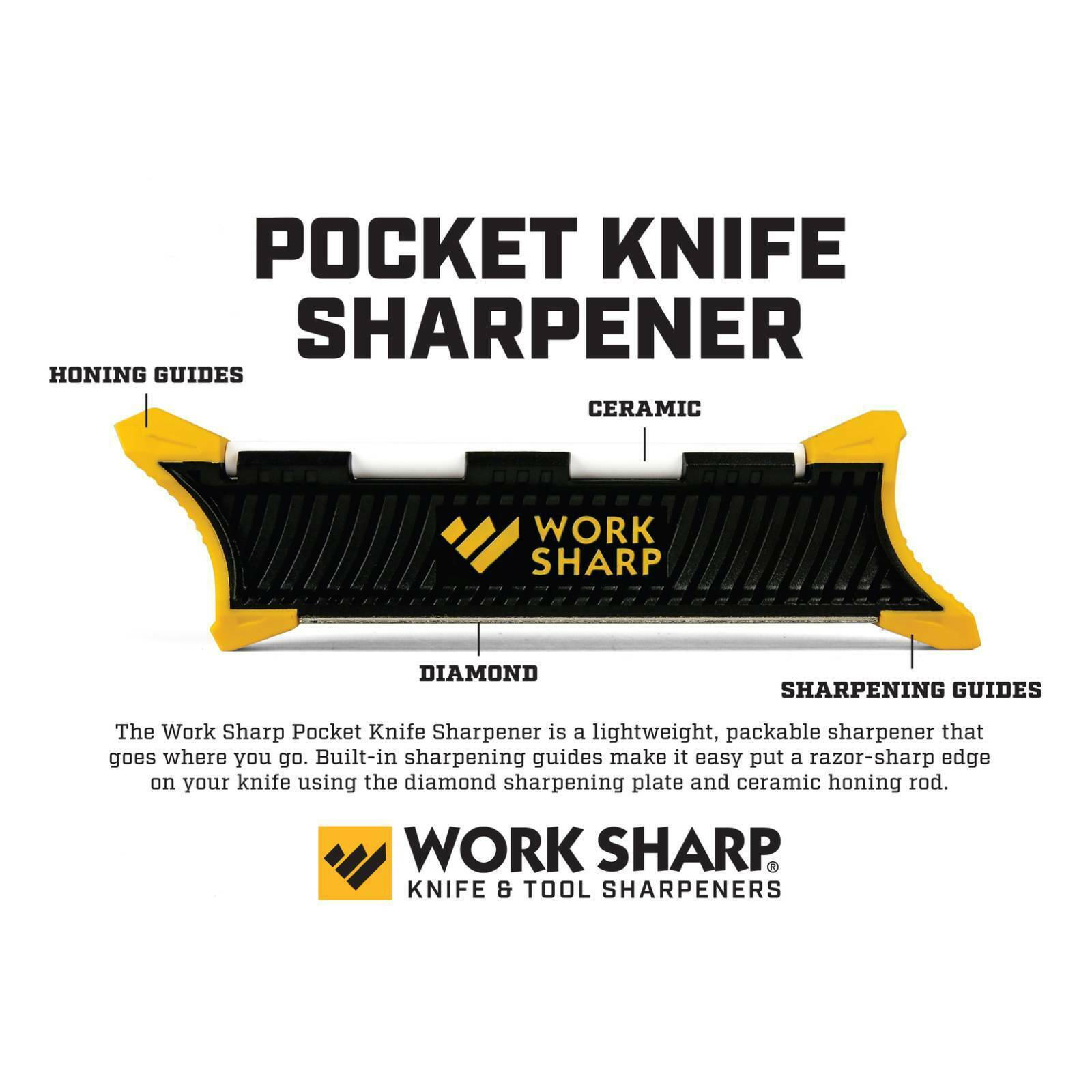 Work Sharp Pocket Knife Sharpener - Ceramic + Diamond