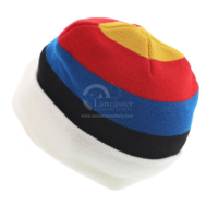 Knit Target Face Color Beanie