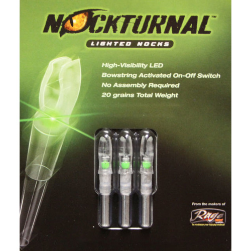 Nockturnal Lighted Nocks [Size/Colour: S Nock Green]