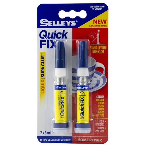 Sellys Quick Fix Supa Glue Twin Pack