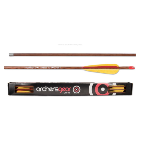Bucktrail Carbon Outback Arrows-Feathers [Spine: 400]