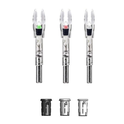 Nockturnal Shift Lighted Nocks with FIT Technology Colour; Strobing Red/Green