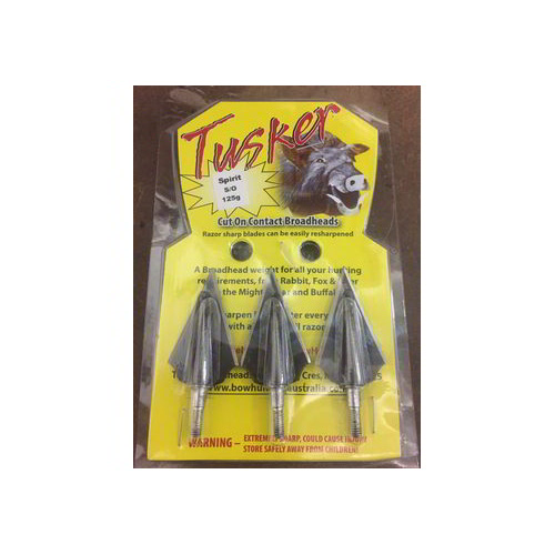 Tusker "Bloody Sharp" Spirit 125grn Broadheads - 3 Pack