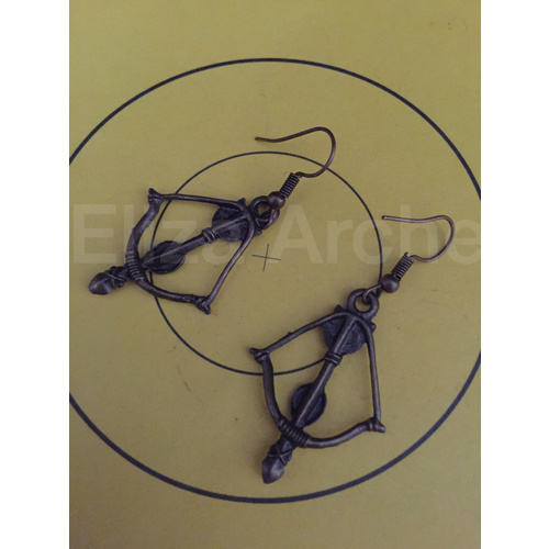 Archery Jewellery Hanging Bronze Bow Earrings
