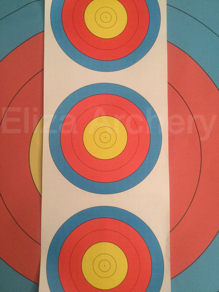 40cm Vertical 3 Spot Target Face p/k10