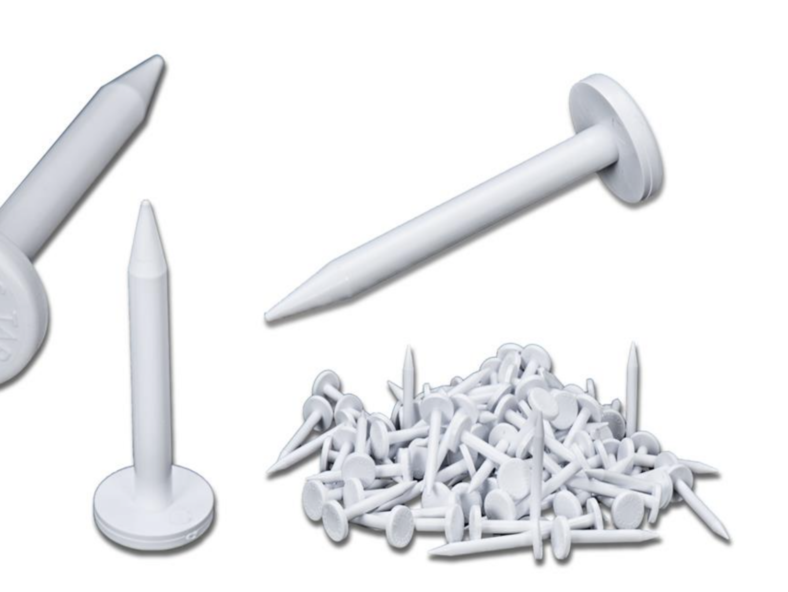Egertec Target Pins 50mm White Bulk For Clubs