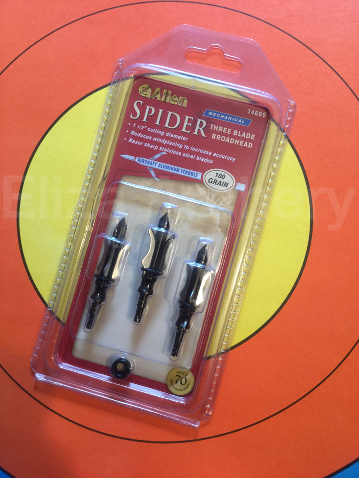 Allen Spider Mechanical Broadheads p/k 3